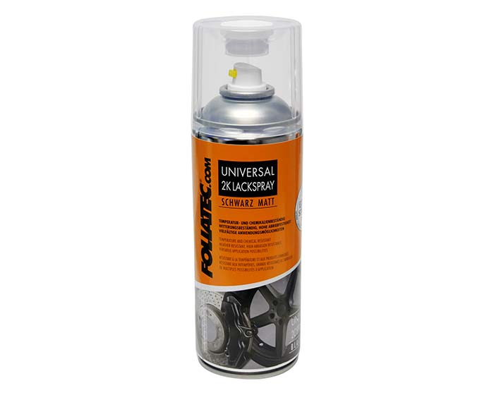 Spray vopsea 2K cu activator FOLIATEC negru mat 400ml