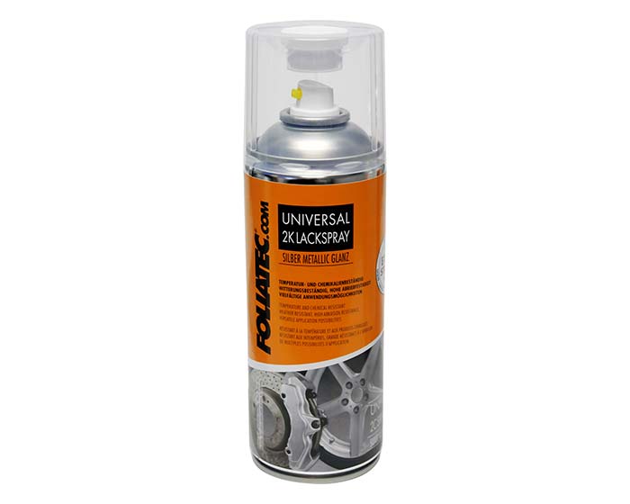 Spray vopsea 2K cu activator FOLIATEC argintiu lucios 400ml