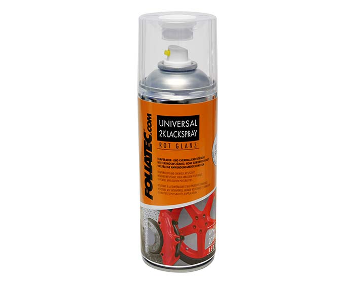 Spray vopsea 2K cu activator FOLIATEC Rosu lucios 400ml